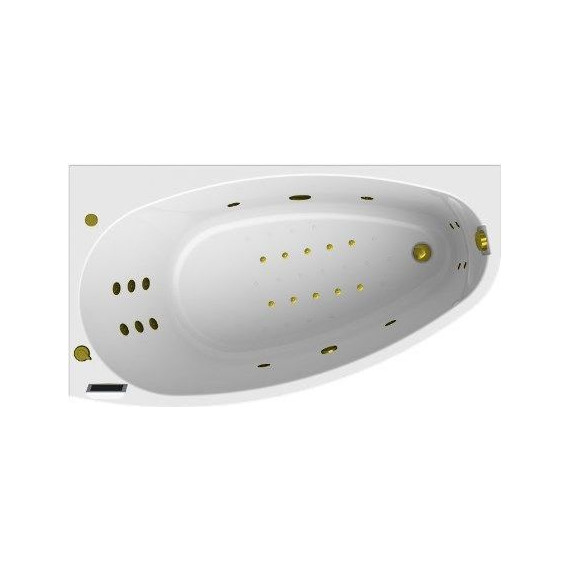 Ванна гидромассажная Радомир Орсини 160x90 см L (Гидромассаж "Фитнес" Gold) фото 