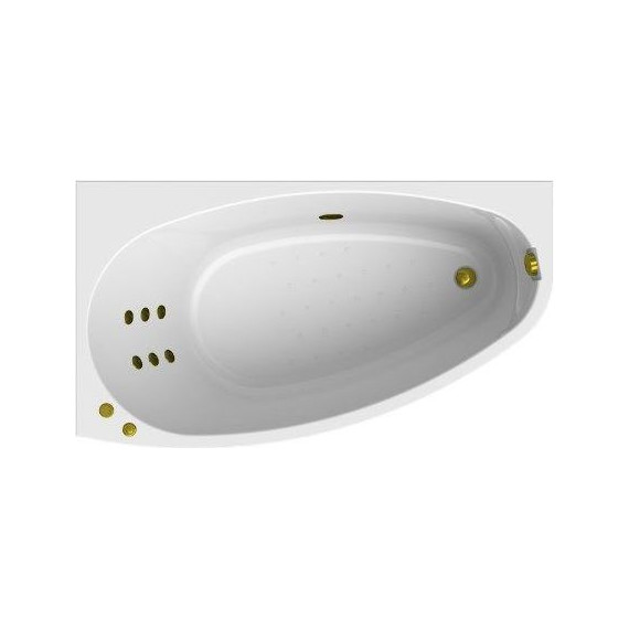 Ванна гидромассажная Радомир Орсини 160x90 см L (Гидромассаж "Стандарт" Gold) фото 