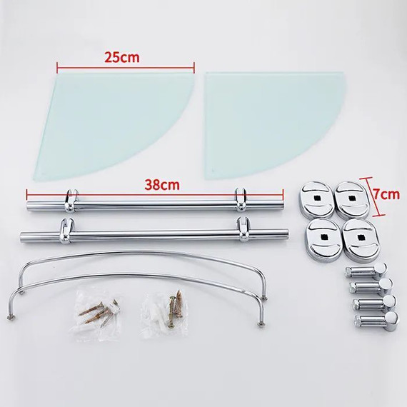 Cтеклянная полка Haiba HB1907-2 - 6 Cтеклянная полка Haiba HB1907-2 фото 6