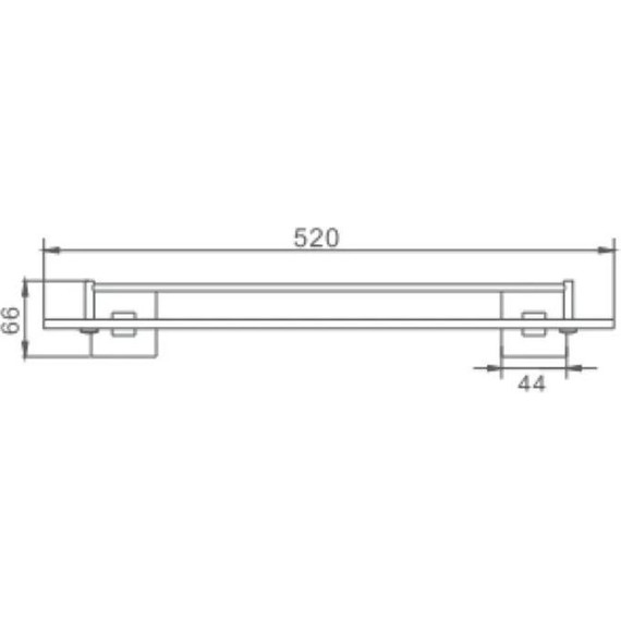 Cтеклянная полка Haiba HB8607 52 см фото 2
