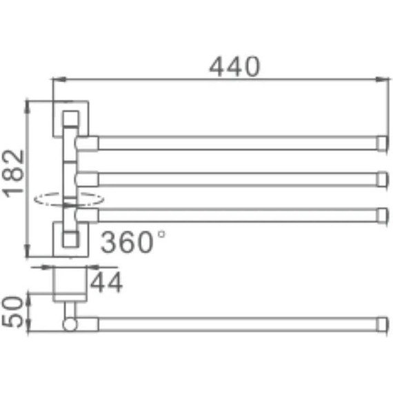 Держатель для полотенца Haiba HB8613 фото 2