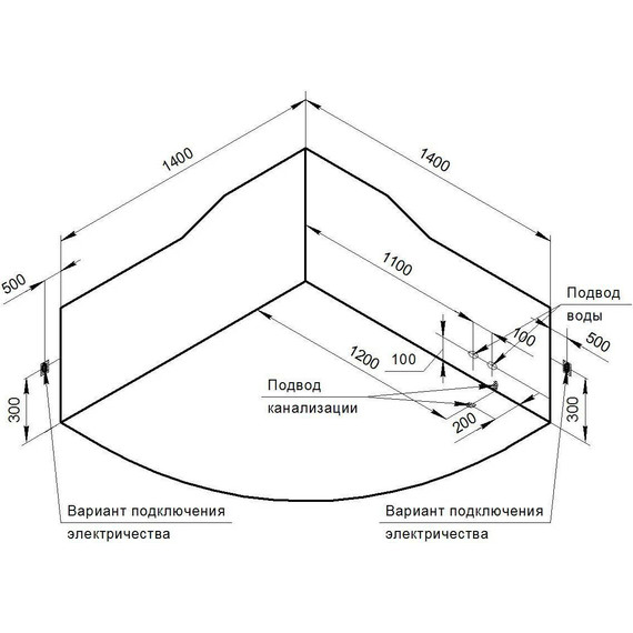 Ванна гидромассажная Радомир Сорренто 140x140 см (Гидромассаж "Фитнес" Gold) фото 3