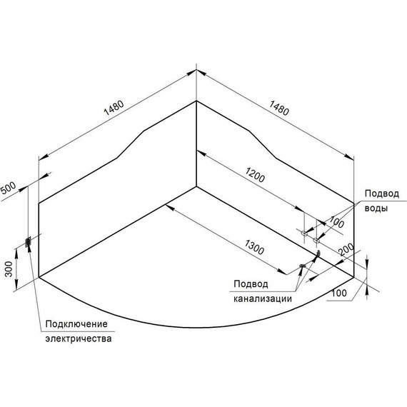 Ванна гидромассажная Радомир Сорренто 148x148 см (Гидромассаж "Релакс" Bronze) фото 3