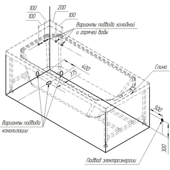 Ванна гидромассажная Радомир Уэльс 170x75 см (Гидромассаж "Стандарт" Gold) фото 3