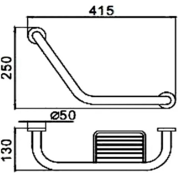 Поручень для ванны с мыльницей Haiba HB1719 - 7 Поручень для ванны с мыльницей Haiba HB1719 фото 7