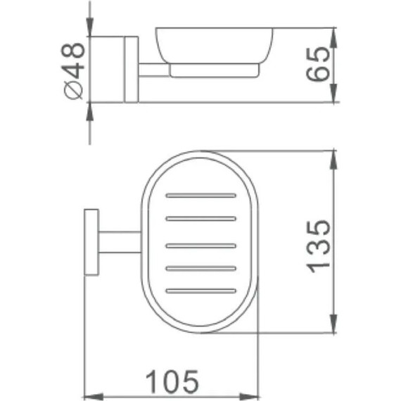 Мыльница Haiba HB8702, цвет чёрный матовый - 2 Мыльница Haiba HB8702, цвет чёрный матовый фото 2