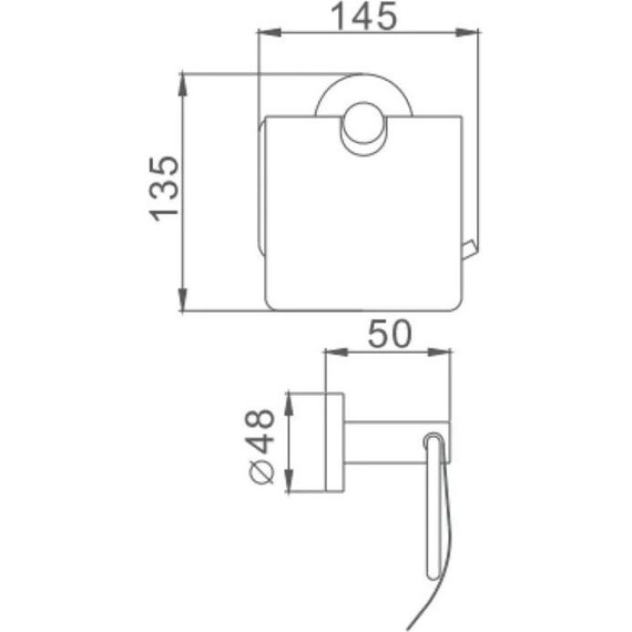 Держатель для туалетной бумаги Haiba HB8703, цвет чёрный матовый фото 4