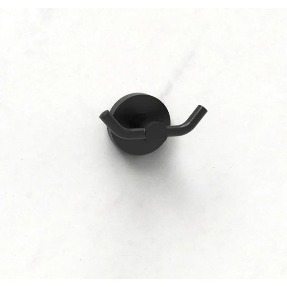 Двойной крючок Haiba HB8705-2, цвет чёрный матовый - 4 Двойной крючок Haiba HB8705-2, цвет чёрный матовый фото 4