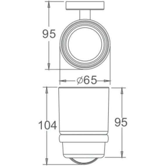 Стакан для зубных щеток Haiba HB8706, цвет чёрный матовый - 2 Стакан для зубных щеток Haiba HB8706, цвет чёрный матовый фото 2