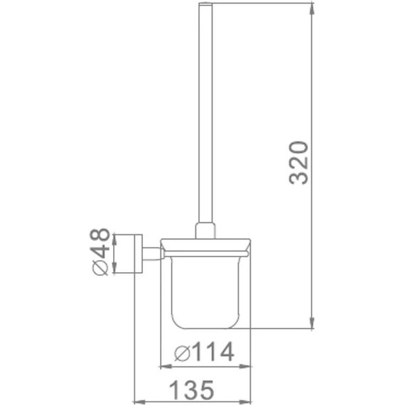 Ёршик для унитаза Haiba HB8710, цвет чёрный матовый - 4 Ёршик для унитаза Haiba HB8710, цвет чёрный матовый фото 4