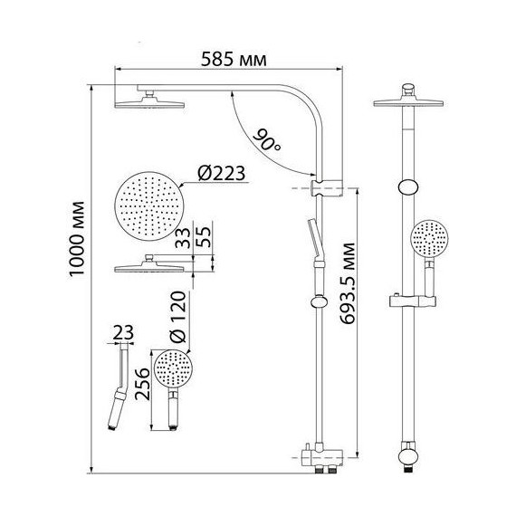 Душевая стойка Iddis Swipe SWI3F97i76 - 10 Душевая стойка Iddis Swipe SWI3F97i76 фото 10