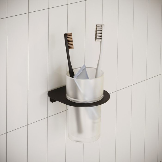 Стакан для зубных щеток Iddis Noa NOABLG0i45, цвет чёрный матовый - 2 Стакан для зубных щеток Iddis Noa NOABLG0i45, цвет чёрный матовый фото 2