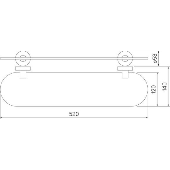 Стеклянная полка Iddis Sena SENSSG0i44 фото 4