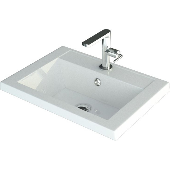 Тумба подвесная с раковиной Art&Max Family-500-2C-SO-PB 50 см, сканди фото 3