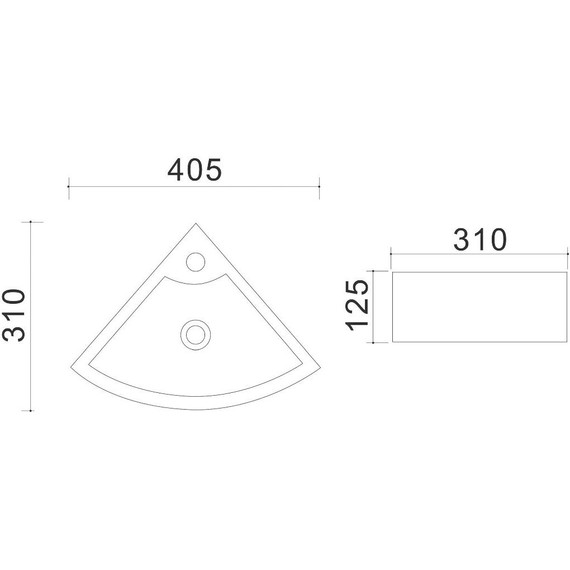 Раковина угловая Azario 43 см AZ-4299 фото 3