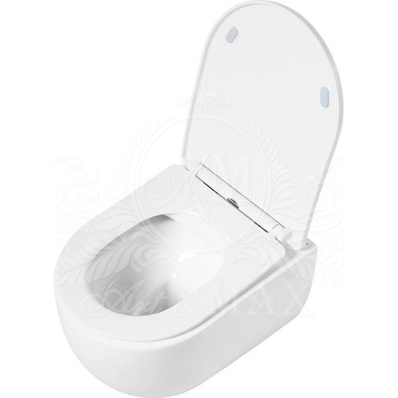 Унитаз подвесной безободковый Art&Max Bologna AM211CHR фото 9