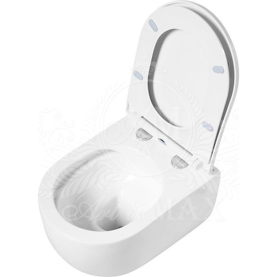 Унитаз подвесной безободковый Art&Max Bologna AM211CHR фото 8