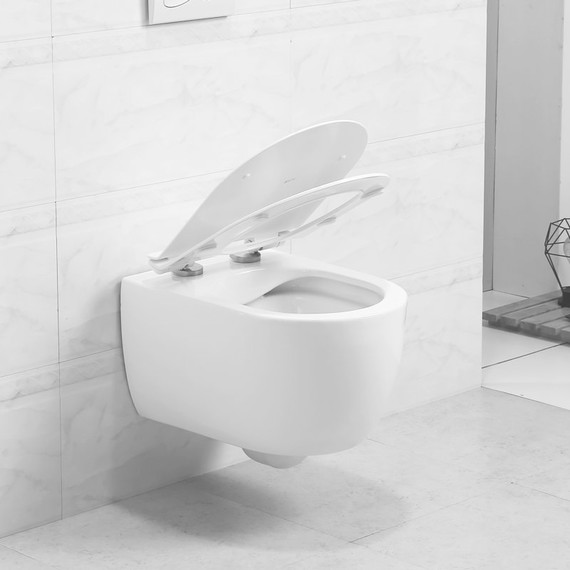 Унитаз подвесной безободковый Art&Max Bologna AM211CHR фото 5