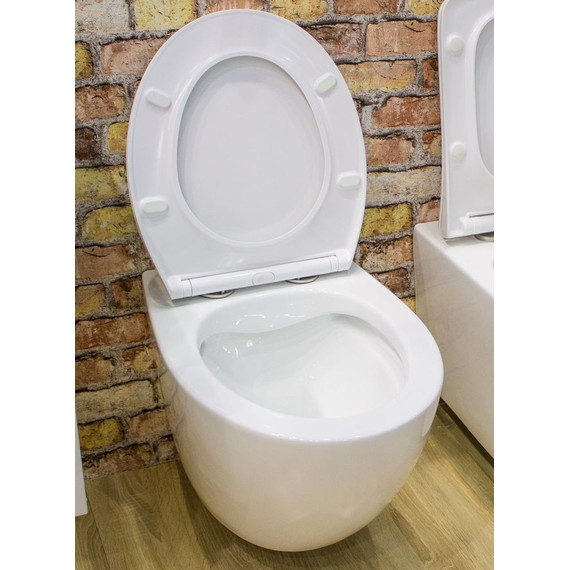 Унитаз подвесной безободковый Art&Max Elegant AM9316CHR фото 2