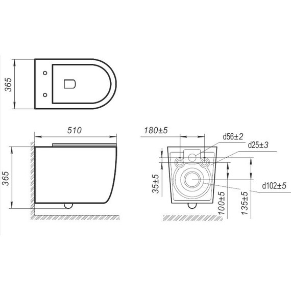 Унитаз подвесной безободковый Art&Max Elegant AM9316CHR фото 11