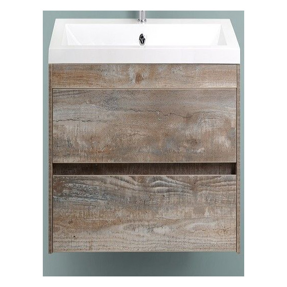 Тумба подвесная с раковиной Art&Max Family-400-2C-SO-PE 40 см, бетон экзотик фото 4