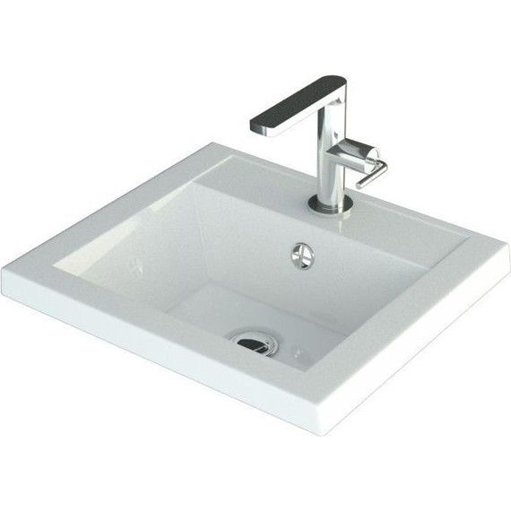 Тумба подвесная с раковиной Art&Max FAMILY-400-2C-SO-BL 40 см, белый глянец фото 3