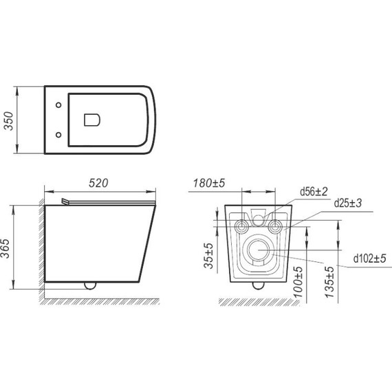 Унитаз подвесной безободковый Art&Max Platino AM9321CHR фото 13