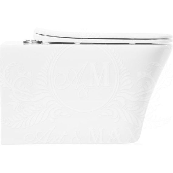 Унитаз подвесной безободковый Art&Max Platino AM9321CHR фото 11