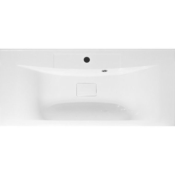 Тумба подвесная с раковиной Art&Max AM-Bianchi-1000-2C-SO-BL 100 см, белый глянец, Цвет фасада: белый фото 5