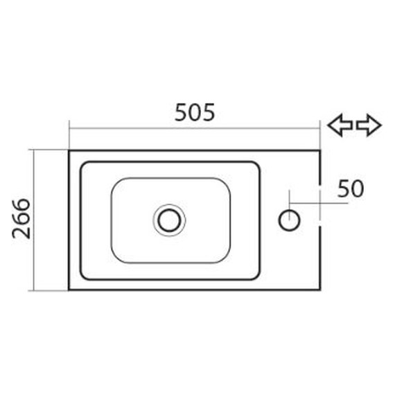 Тумба подвесная с раковиной Art&Max Family-500-1D-SO-PB 50 см, сканди фото 6