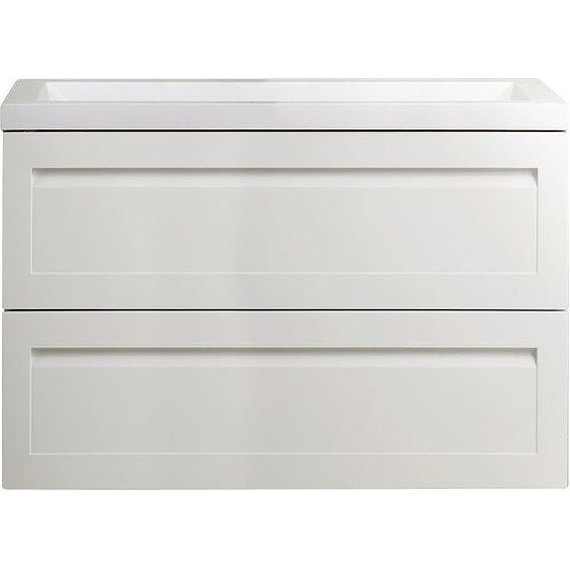 Тумба подвесная с раковиной Art&Max AM-Platino-900-2C-SO-BM 90 см, белый матовый фото 