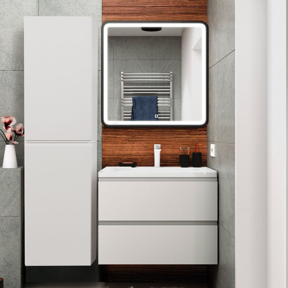 Пенал подвесной Art&Max AM-Bianchi-1500-2A-SO-BM 40 см, белый матовый фото 2