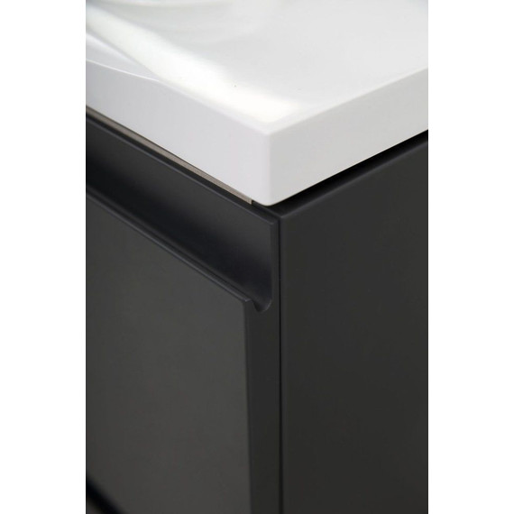 Тумба подвесная с раковиной Art&Max AM-Bianchi-750-2C-SO-GM 75 см, серый матовый, Цвет фасада: серый фото 4