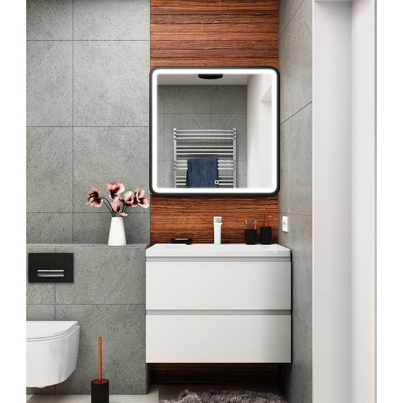 Тумба подвесная с раковиной Art&Max AM-Bianchi-750-2C-SO-BL 75 см, белый глянец, Цвет фасада: белый фото 