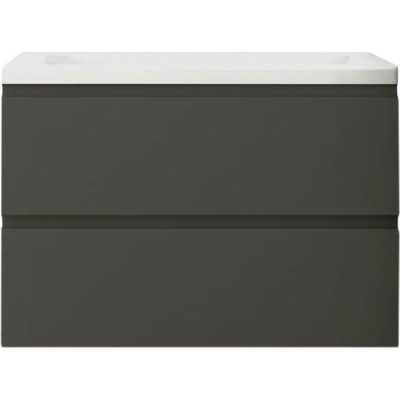 Тумба подвесная с раковиной Art&Max AM-Bianchi-750-2C-SO-GM 75 см, серый матовый, Цвет фасада: серый фото 2