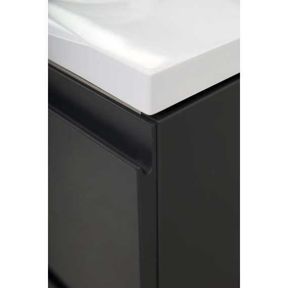 Тумба подвесная с раковиной Art&Max AM-Bianchi-900-2C-SO-GM 90 см, серый матовый, Цвет фасада: серый фото 5