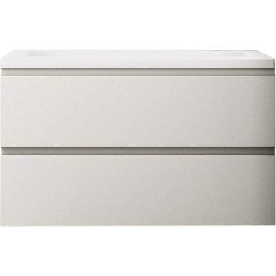 Тумба подвесная с раковиной Art&Max AM-Bianchi-900-2C-SO-BM 90 см, белый матовый, Цвет фасада: белый матовый фото 2