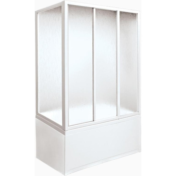 Шторка для ванны Bas Кэмерон 1200х1450 мм, белый/матовое (пластик) - 2 Шторка для ванны Bas Кэмерон 1200х1450 мм, белый/матовое (пластик) фото 2