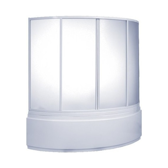 Шторка для ванны Bas Алегра 1500х1450 мм, белый/матовое (стекло) - 2 Шторка для ванны Bas Алегра 1500х1450 мм, белый/матовое (стекло) фото 2