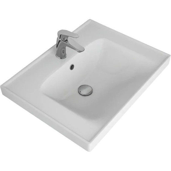 Тумба подвесная с раковиной Art&Max AM-Techno-600-2C-SO-LS935 60 см, бетон лофт натуральный фото 6