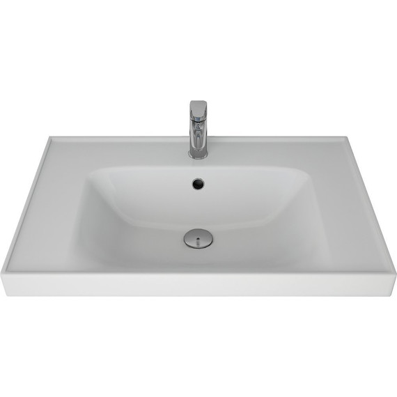 Тумба подвесная с раковиной Art&Max AM-Techno-700-2C-SO-LW674 70 см, дуб мадейра янтарь фото 12