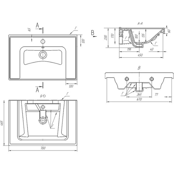 Тумба подвесная с раковиной Art&Max AM-Techno-700-2C-SO-LW674 70 см, дуб мадейра янтарь фото 13
