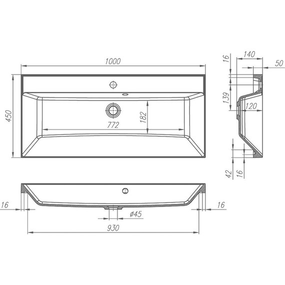 Тумба напольная с раковиной Art&Max AM-Verona-Push-1000-2C-PIA-Ven 100 см, венециано фото 5