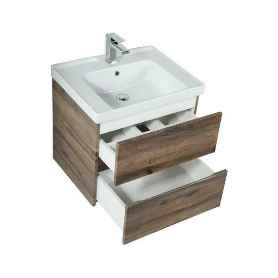 Тумба подвесная с раковиной Art&Max AM-Techno-600-2C-SO-LW646 60 см, дуб бомонд лофт фото 3