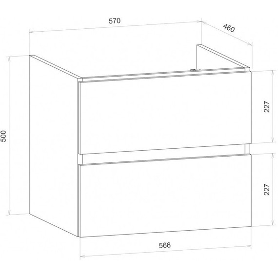 Тумба подвесная с раковиной Art&Max AM-Techno-600-2C-SO-LS935 60 см, бетон лофт натуральный фото 9