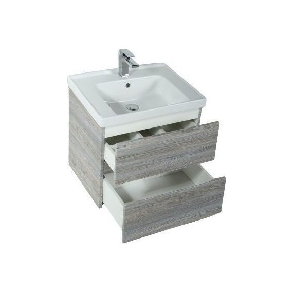 Тумба подвесная с раковиной Art&Max AM-Techno-700-2C-SO-LW635 70 см, сосна фото 2