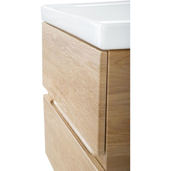 Тумба подвесная с раковиной Art&Max AM-Techno-700-2C-SO-LW674 70 см, дуб мадейра янтарь фото 3