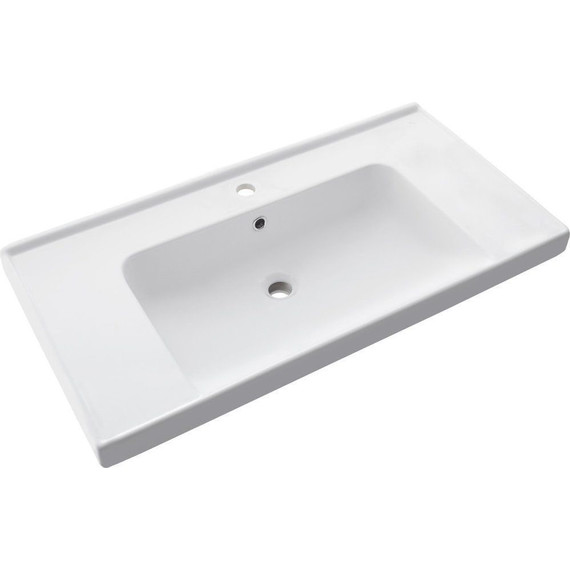 Тумба подвесная с раковиной Art&Max AM-Techno-900-2C-SO-LW823 90 см, дуб мелфорд фото 7