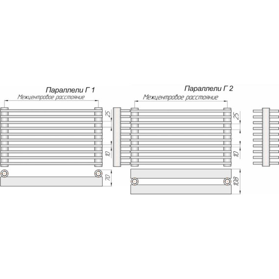 Радиатор KZTO Параллели Г 1-2000-20 2030х500 мм (20 секций) фото 11