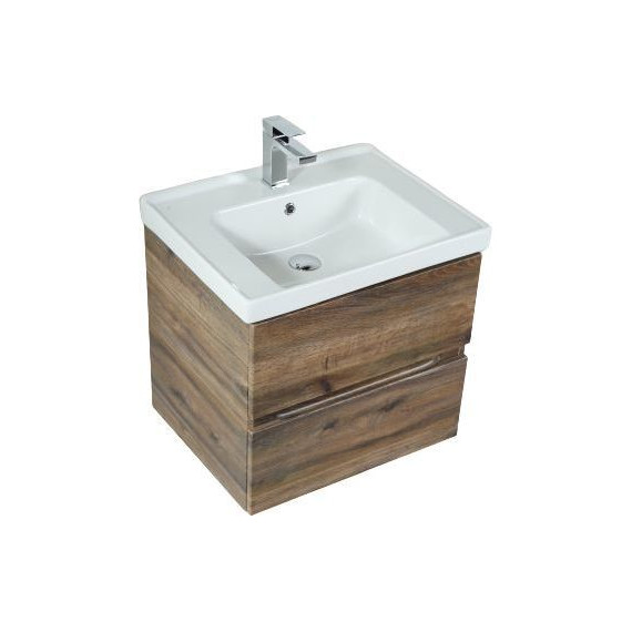 Тумба подвесная с раковиной Art&Max AM-Techno-900-2C-SO-LW646 90 см, дуб бомонд лофт фото 3